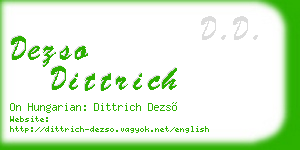 dezso dittrich business card