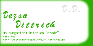 dezso dittrich business card
